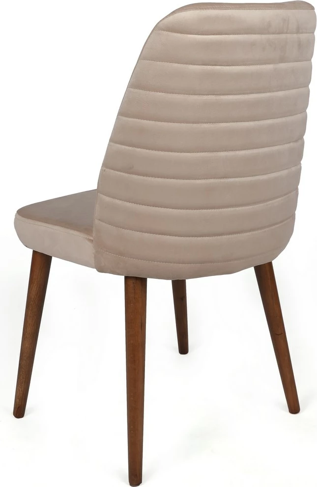 Set stolov (4 kosi), žamet, kremno in lešnik - Skye Decor Tutku-346 V4