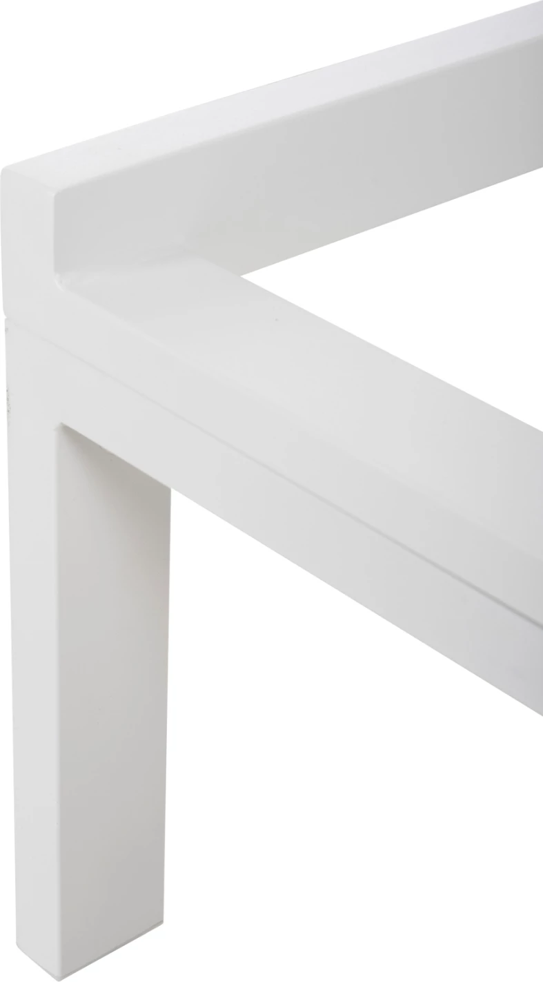 Aluminijasti ležalnik THATCHER FH5983.01 bel okvir in tekstilen 196,5x64,5x92Hcm