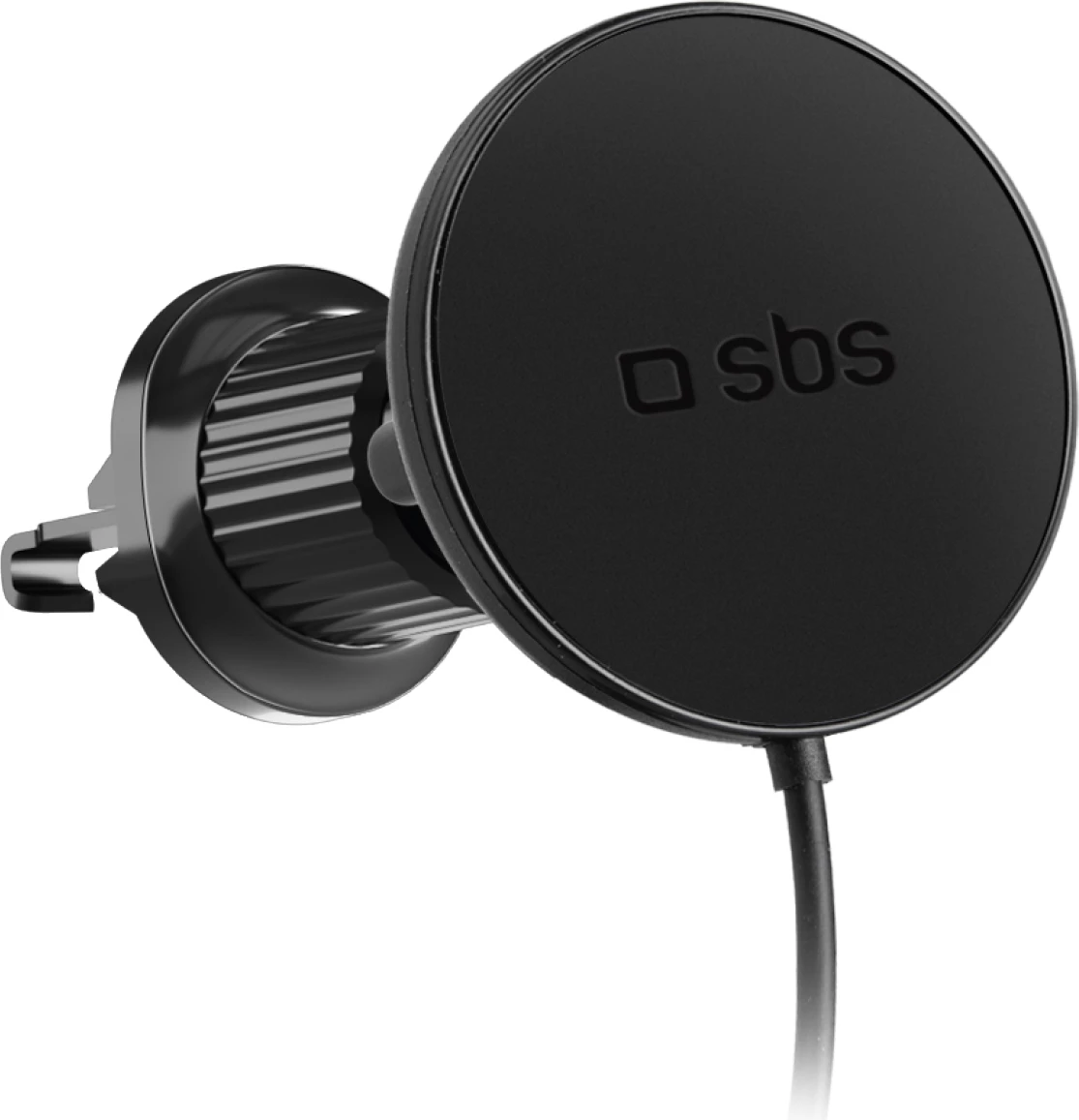 Magnetni nosilec za pametni telefon z brezžičnim polnjenjem SBS TESUPPMAG15WVENT, MagSafe, 15W, črn