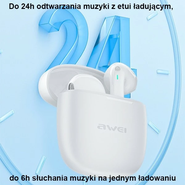 Brezžične slušalke AWEI T26 Pro TWS, Bluetooth 5.3, z mikrofonom, črne
