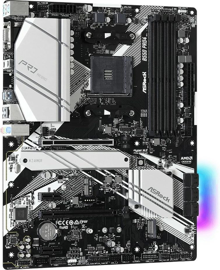 Plošča ASRock B550 Pro4, AMD, Socket AM4, 128 GB