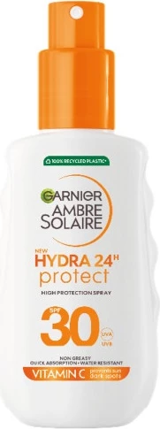 Zaščitni sprej proti soncu Garnier Ambre Solaire Hydra 24H SPF30, 150 ml