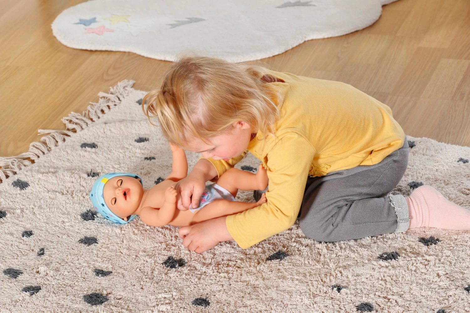 Punčka Baby Born fantek 36 cm z dodatki, Zapf, modra