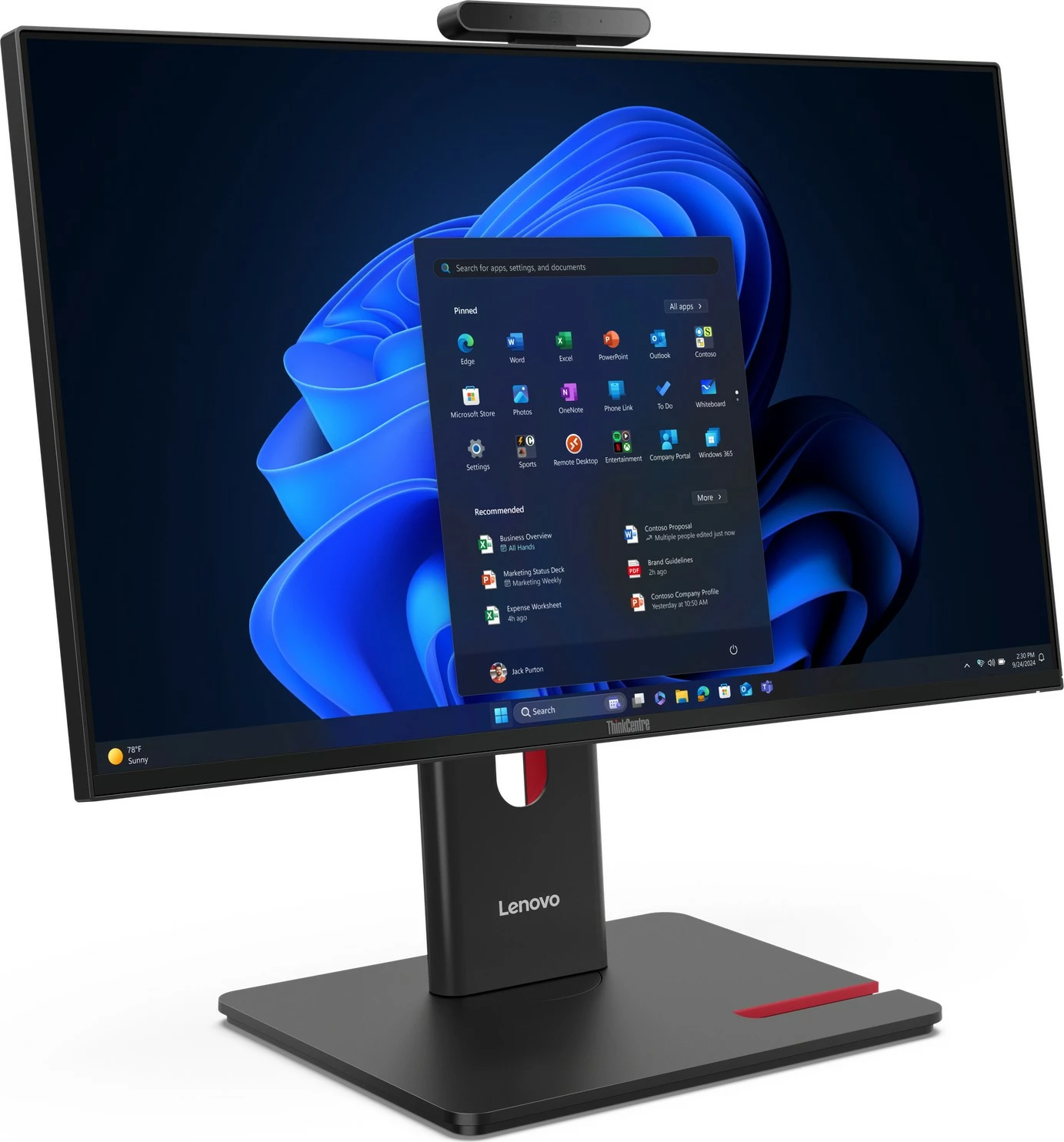 All-in-One računalnik Lenovo ThinkCentre M70a G6, i5, 16GB RAM, 512GB SSD, 23,8" FHD, črn
