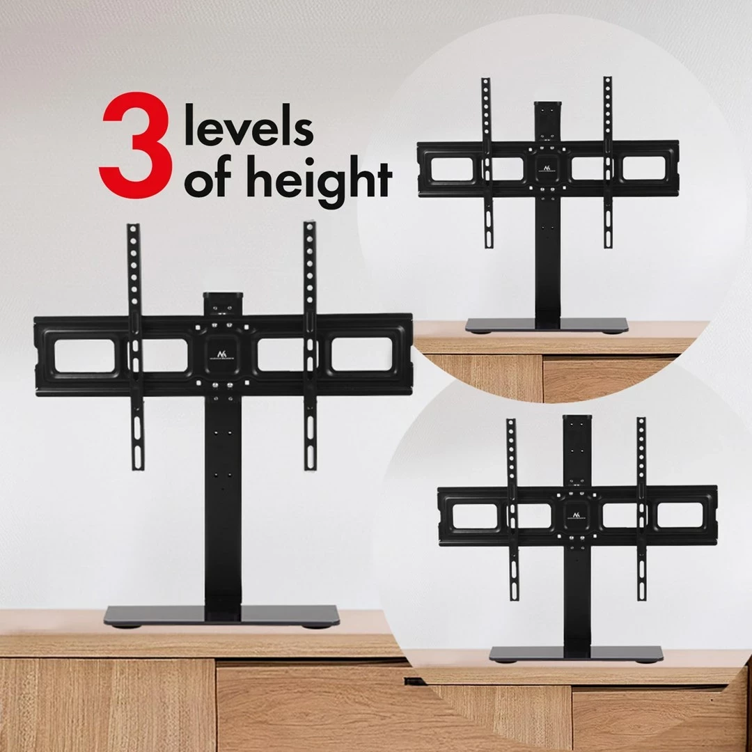 Univerzalni namizni nosilec za TV, Maclean MC-386, 32"–75", črn