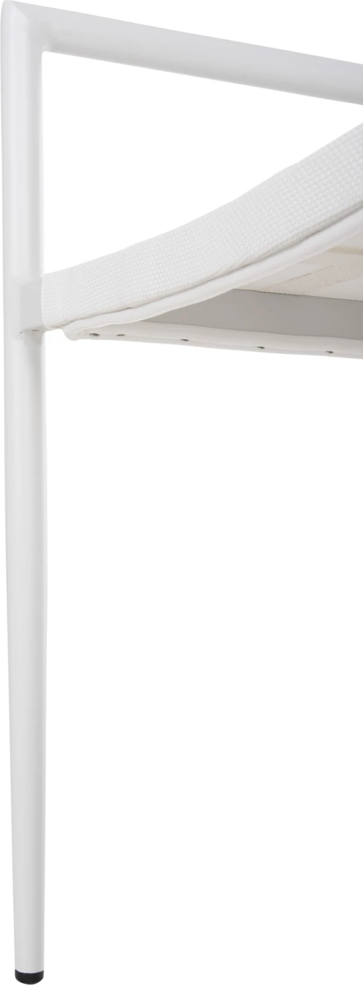 Aluminijast stol RONNY FH5998.02, belo ogrodje in bel textilene, 53x51x80 cm