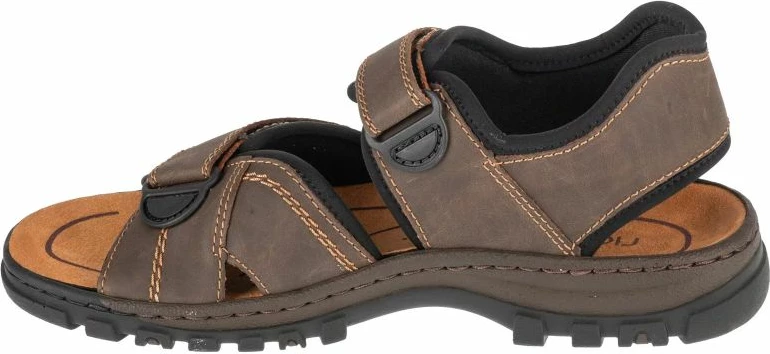 Sandali za moške, Rieker, rjavi
