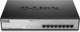 Stikalo, 8 vrat Gigabit PoE, D-Link DGS-1008MP, črno
