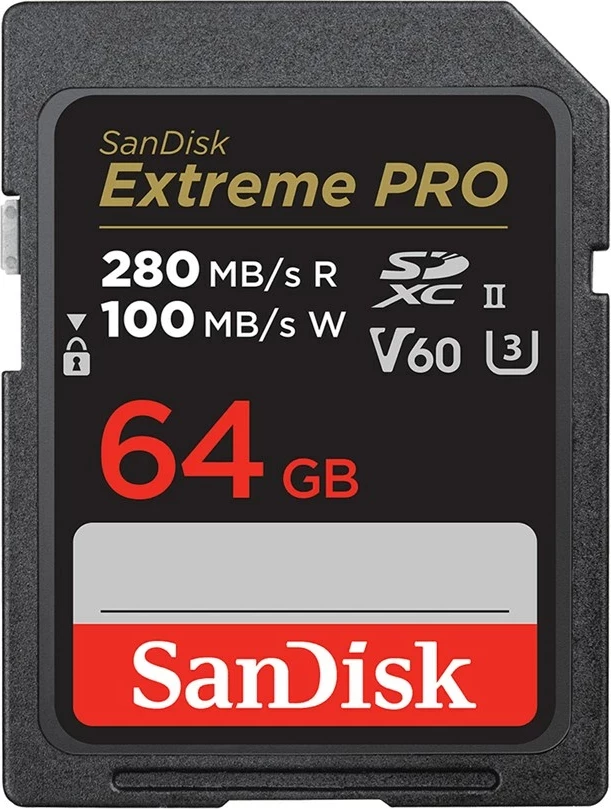 Kartica pomnilnika 64 GB SDXC UHS-II Class 10, SanDisk, črna