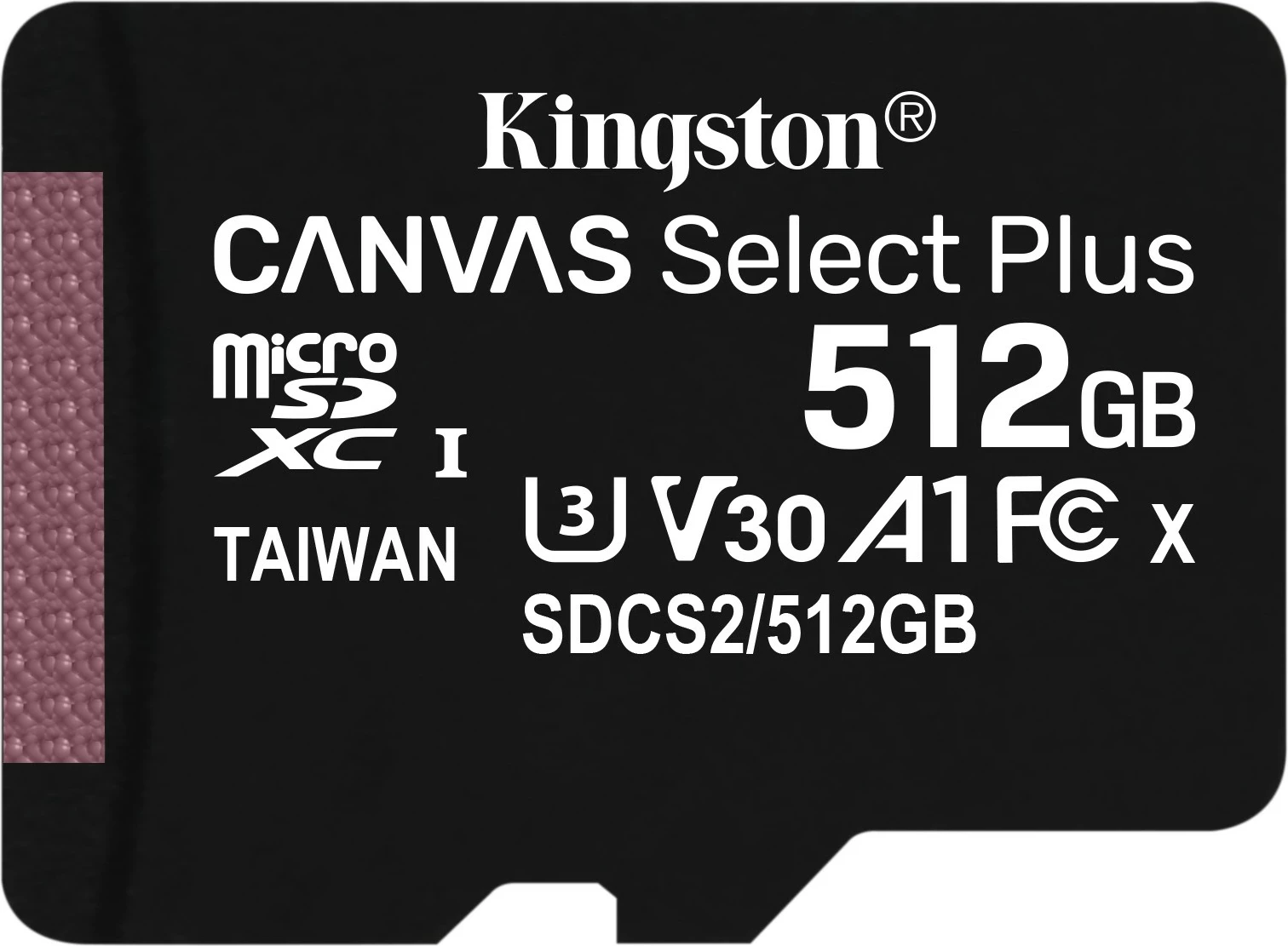 microSDXC kartica Kingston Canvas Select Plus 512 GB, Class 10, UHS-I, črna