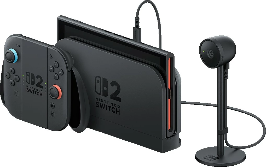 Kamera z glednim kotom 110°, črna, Nintendo Switch 2