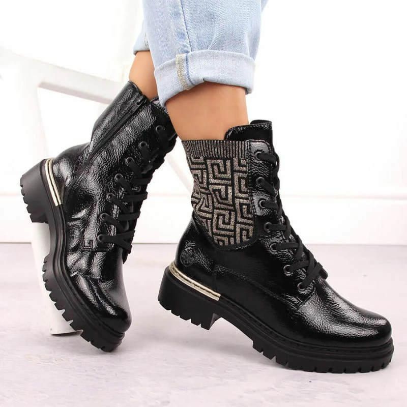 Čizme za ženske Rieker, črne