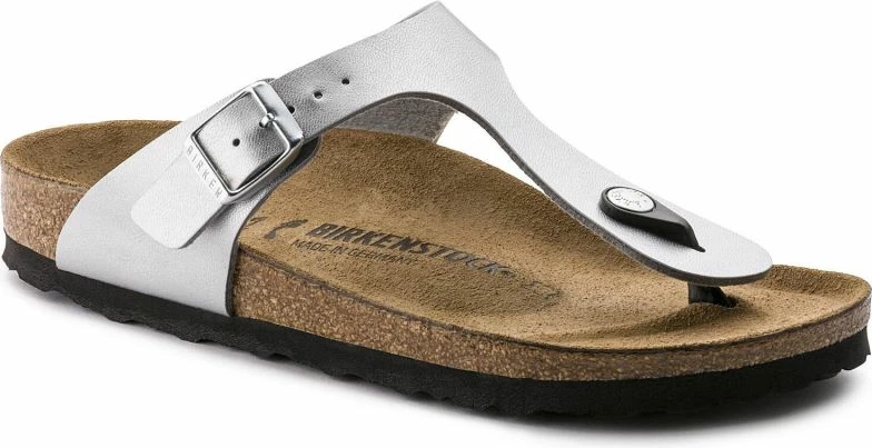 Japanke Gizeh Birko-Flor Birkenstock, srebrne, ženske