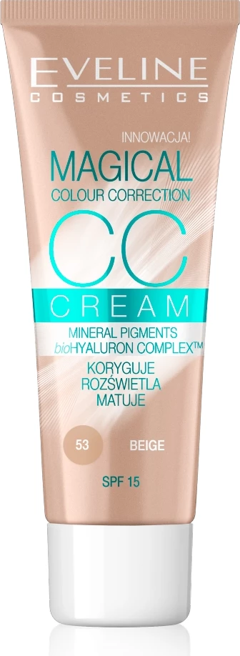 CC krema Magical Colour Correction 53 Beige, SPF15, 30 ml Eveline Cosmetics