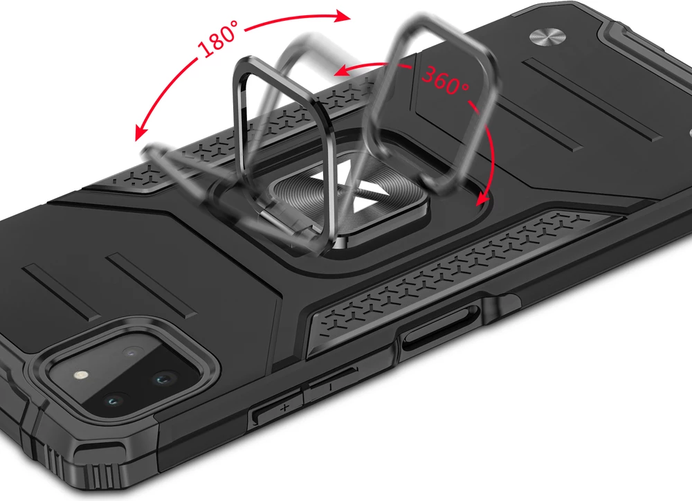 Zaščitni ovitek z držalom Wozinsky Ring Armor za Samsung Galaxy A22 4G, moder