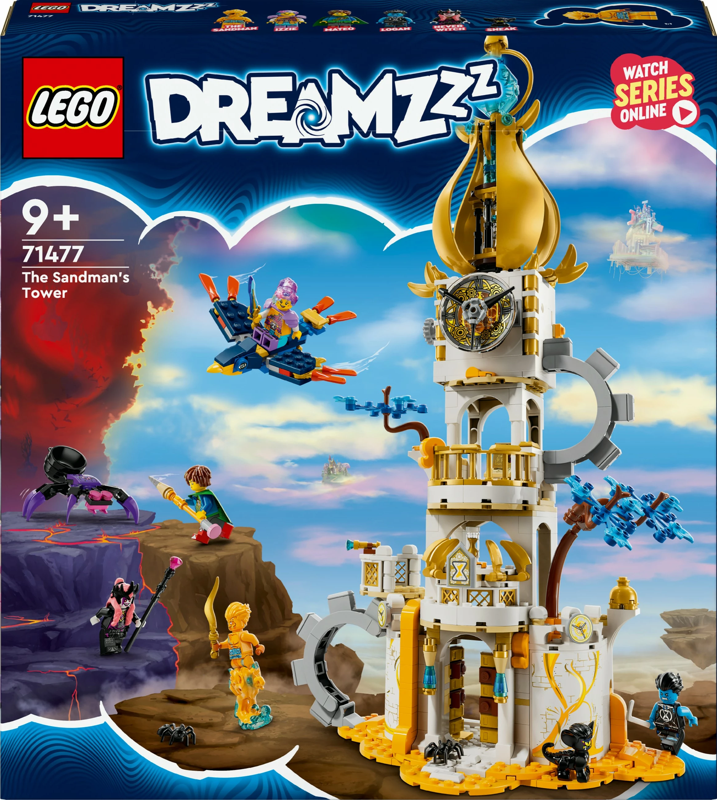 Gradbeni set Kula Sandmann, LEGO DREAMZzz 71477, 723 kosa, večbarven