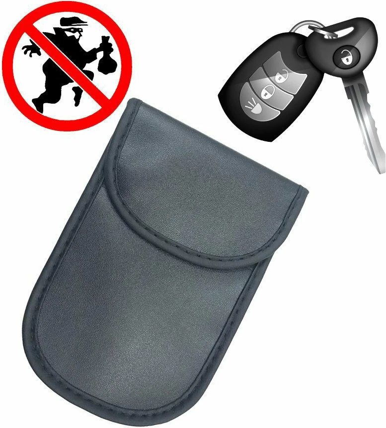 Zaščitni ovitek proti kraji za avtomobilske ključe Hurtel, Faraday škatla, 14x10 cm, črn