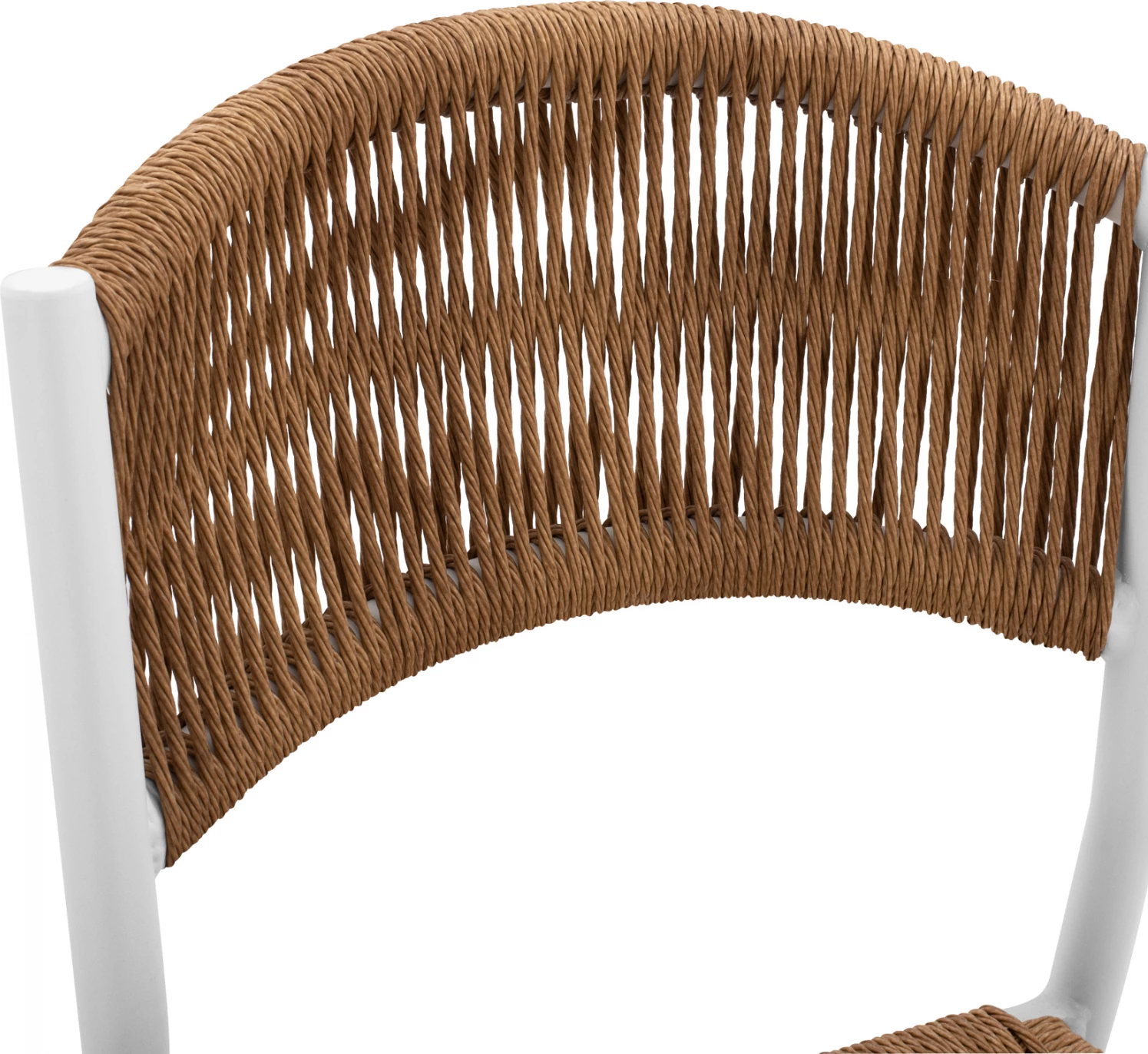 Aluminijasti barski stol v beli barvi s PE vrvjo bež FH5789.01 45,5x56x111 cm