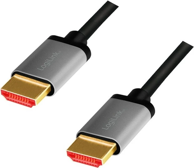 HDMI kabel 2.1, 8K/60Hz, aluminij, 3 m, LogiLink CHA0106, črno/siv
