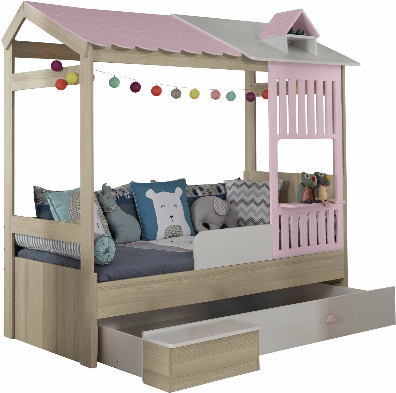 Postelja hiška za otroke Skye Decor Ayder New, roza