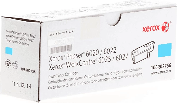 Toner kartuša, standardna 1000 strani, cijan — Xerox 106R02756 za Phaser 6020/6022, WorkCentre 6025/6027