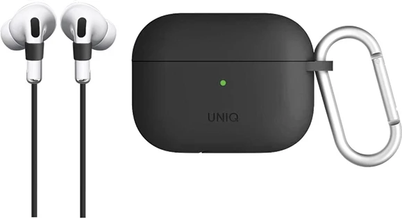 Silikonski ovitek za AirPods Pro UNIQ Vencer, s karabinom, siv