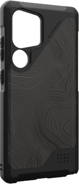 Ovitek z magnetom in topografskim vzorcem UAG Metropolis LT za Samsung Galaxy S25 Ultra 5G, črn