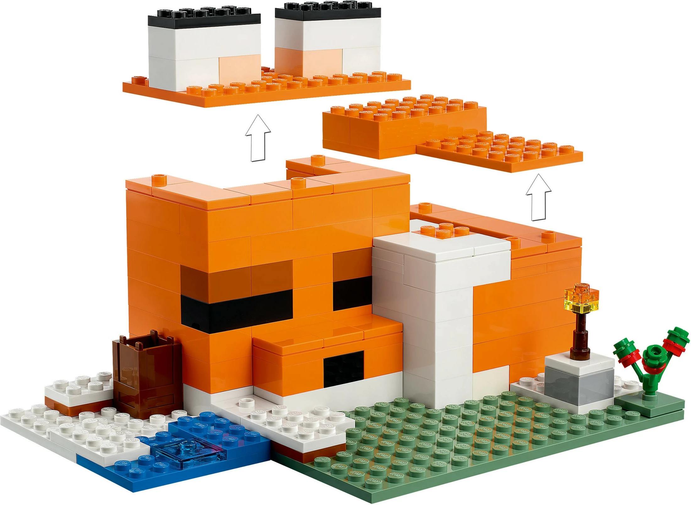 Set za sestavljanje Minecraft The Fox Lodge, 193 kosov, plastika, večbarven