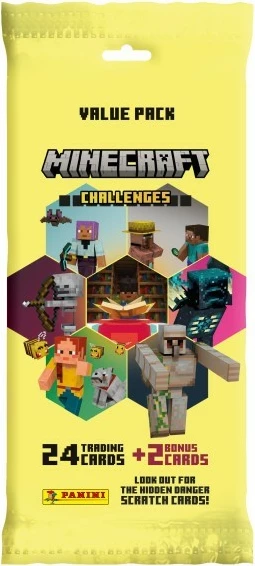 Paket zbirateljskih kartic Minecraft Panini, 26 kosov