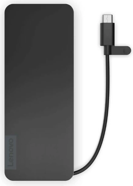 Računalniško ohišje Lenovo USB-C Slim Travel Docking Station 4X11N40212, črn