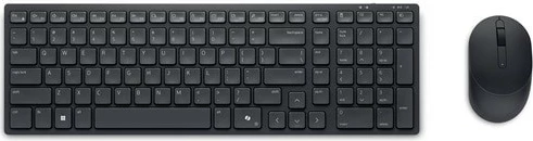 Brezžična tipkovnica in miška DELL KM555, RF Wireless + Bluetooth, QWERTZ, črni