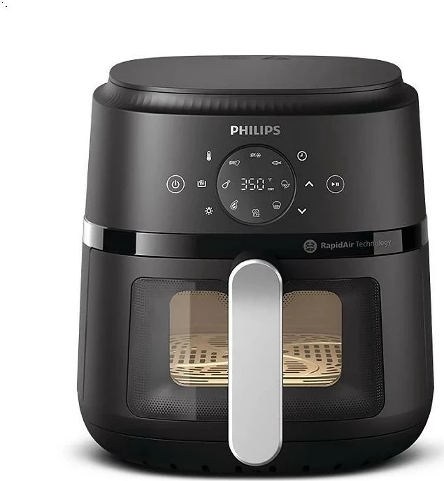 Friteza na vroč zrak Ovi Mini 2000 Philips NA221/00, črn