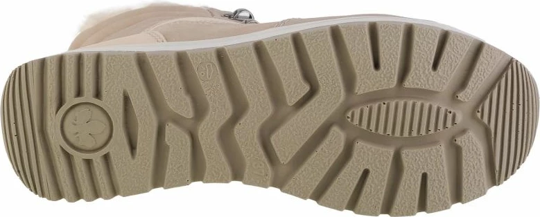 Visoke vezane škornje, Rieker N4002-60, krem