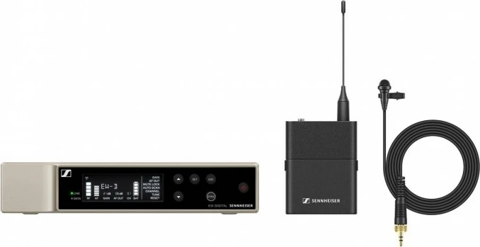 Brezžični mikrofonni komplet Sennheiser EW-D ME2, z miniaturnim oddajnikom, 470–526 MHz, siv