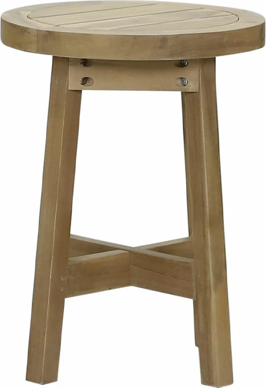 Stranska mizica Anasa, iz akacijevega naravnega lesa, 40x40x48