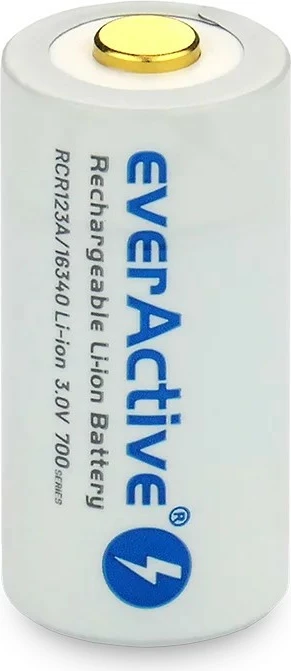 Polnilna baterija 16340 everActive, 700 mAh, 3 V, z Micro USB, 1 kos