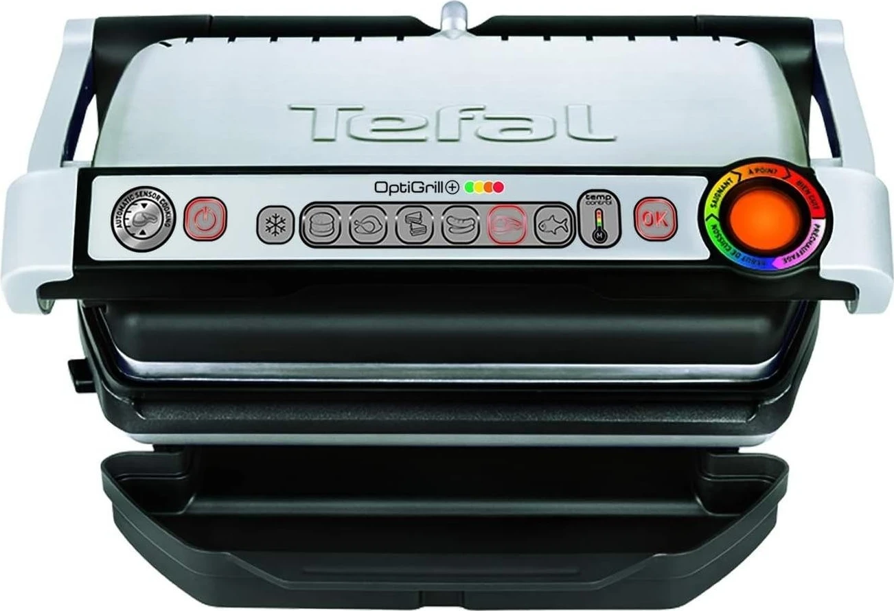 Grill za mizo Tefal OptiGrill+ GC716D12, srebrn