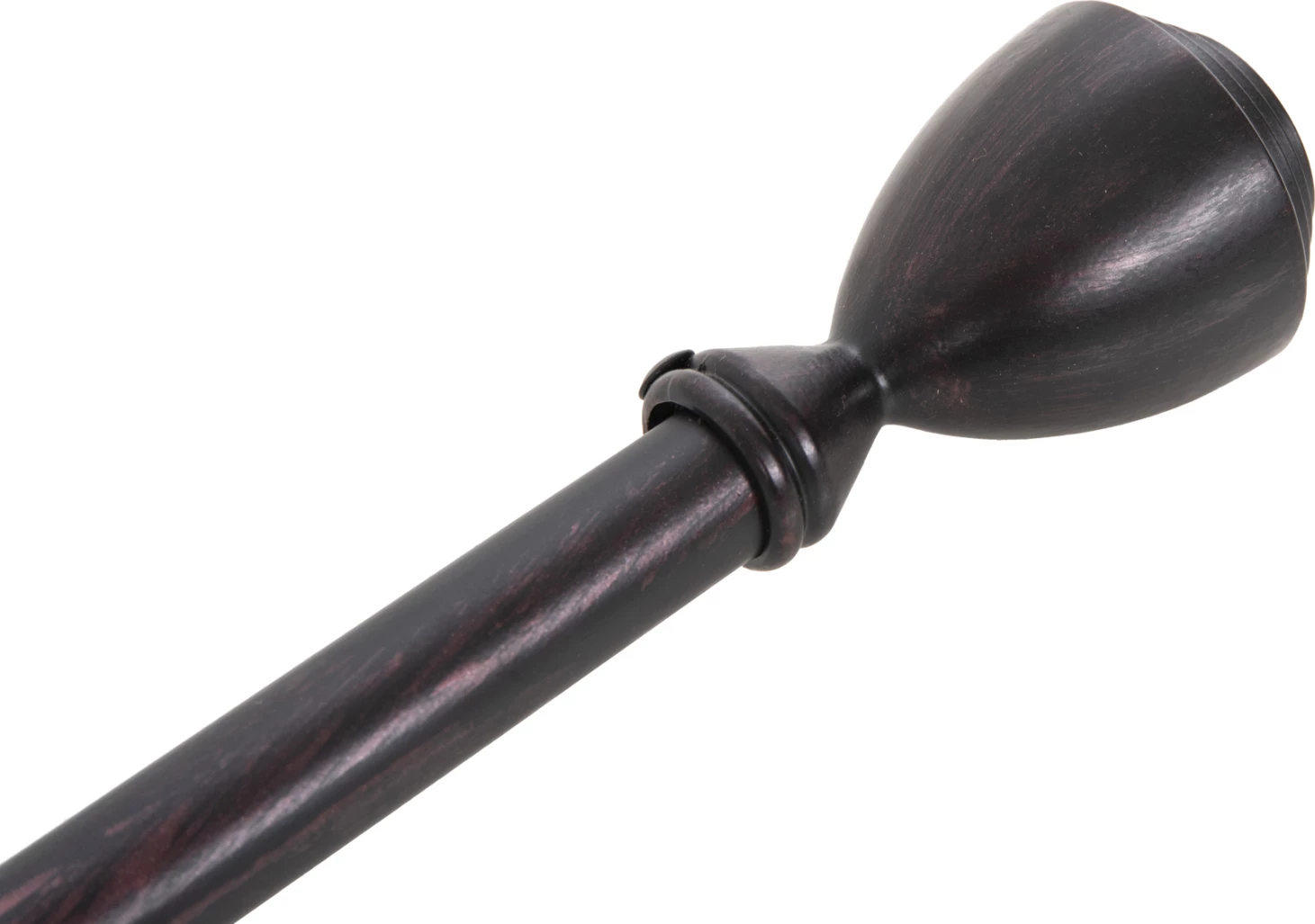 Kovinska zavesna palica FH11280.03 zložljiva v črno-rdeči barvi s koničastimi konci 110-210 cm
