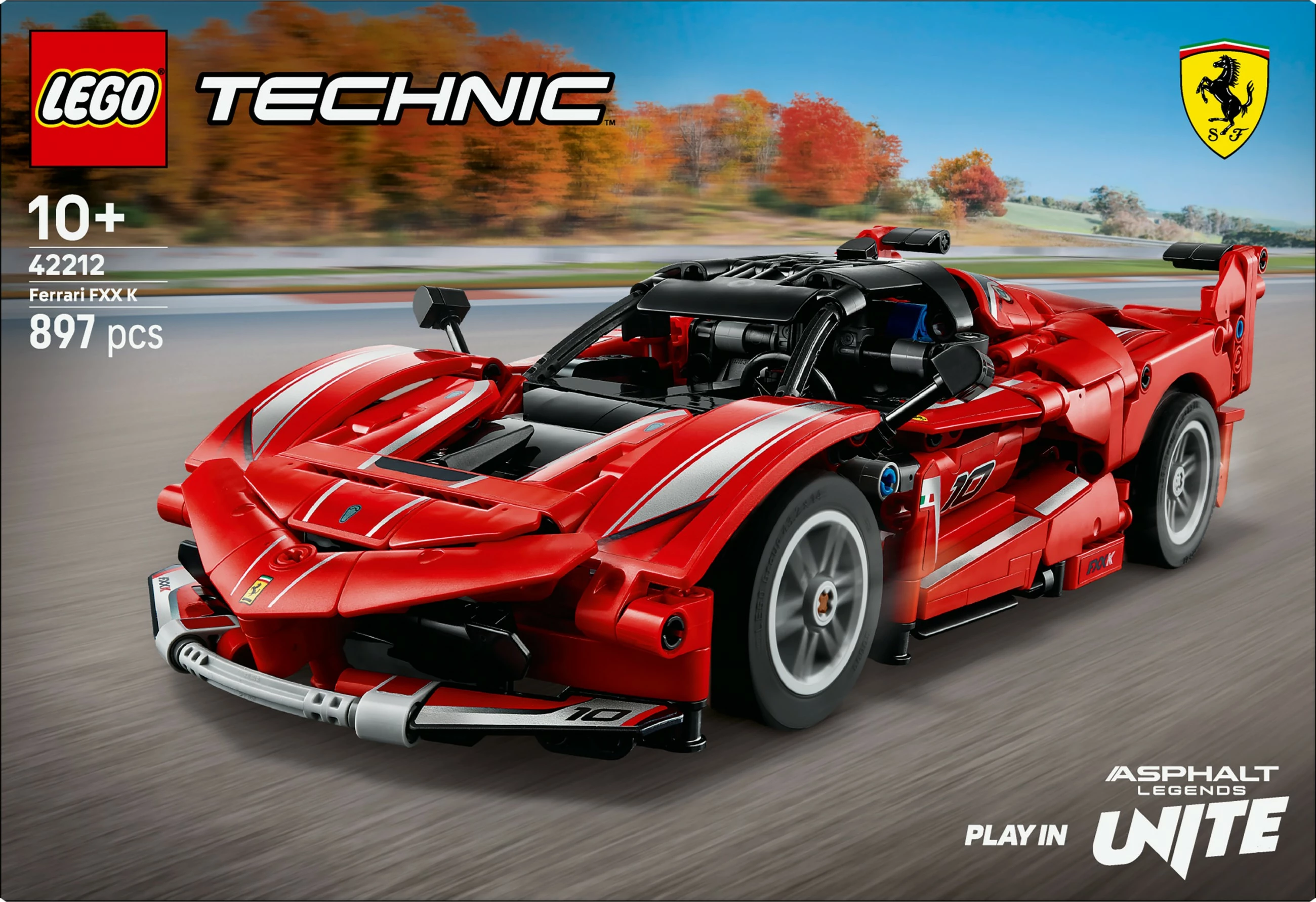 Detajni komplet za sestavljanje Ferrari FXX K LEGO Technic 42212, 897 kosov, večbarven
