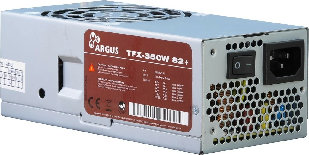 Furniznik energije Inter-Tech TFX-350W, 350 W, 80 PLUS, sivi