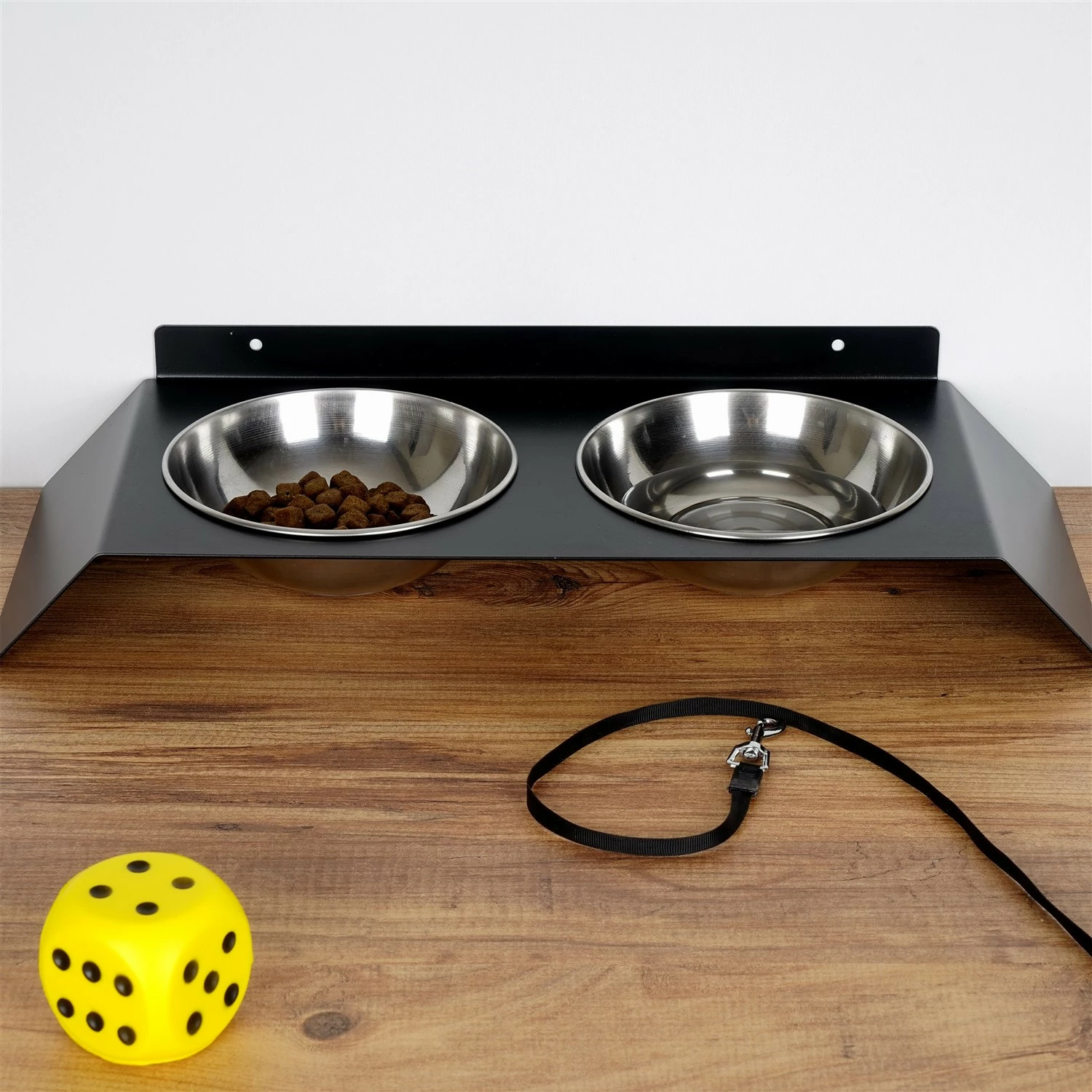 Posoda za hrano za hišne živali, kovinska, črna, Hanah Home Pet018