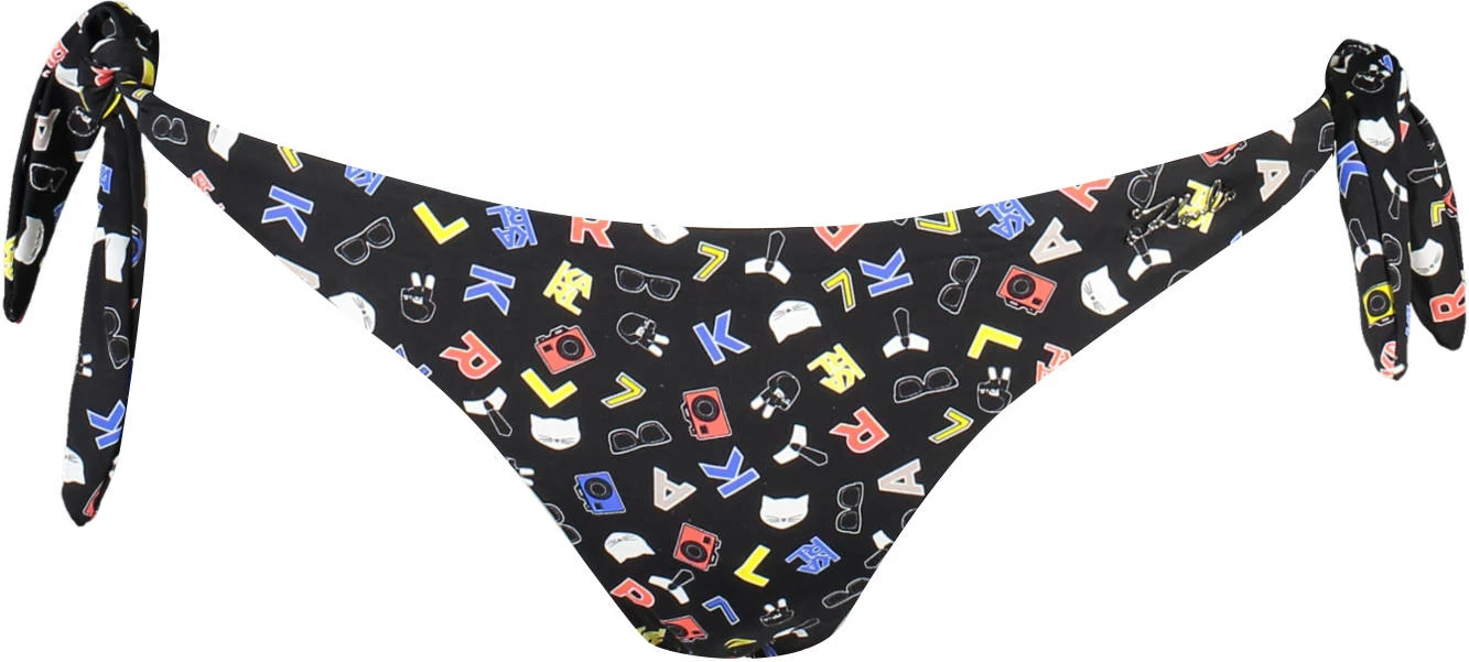 Bikini spodnji del KARL LAGERFELD BEACHWEAR, črni