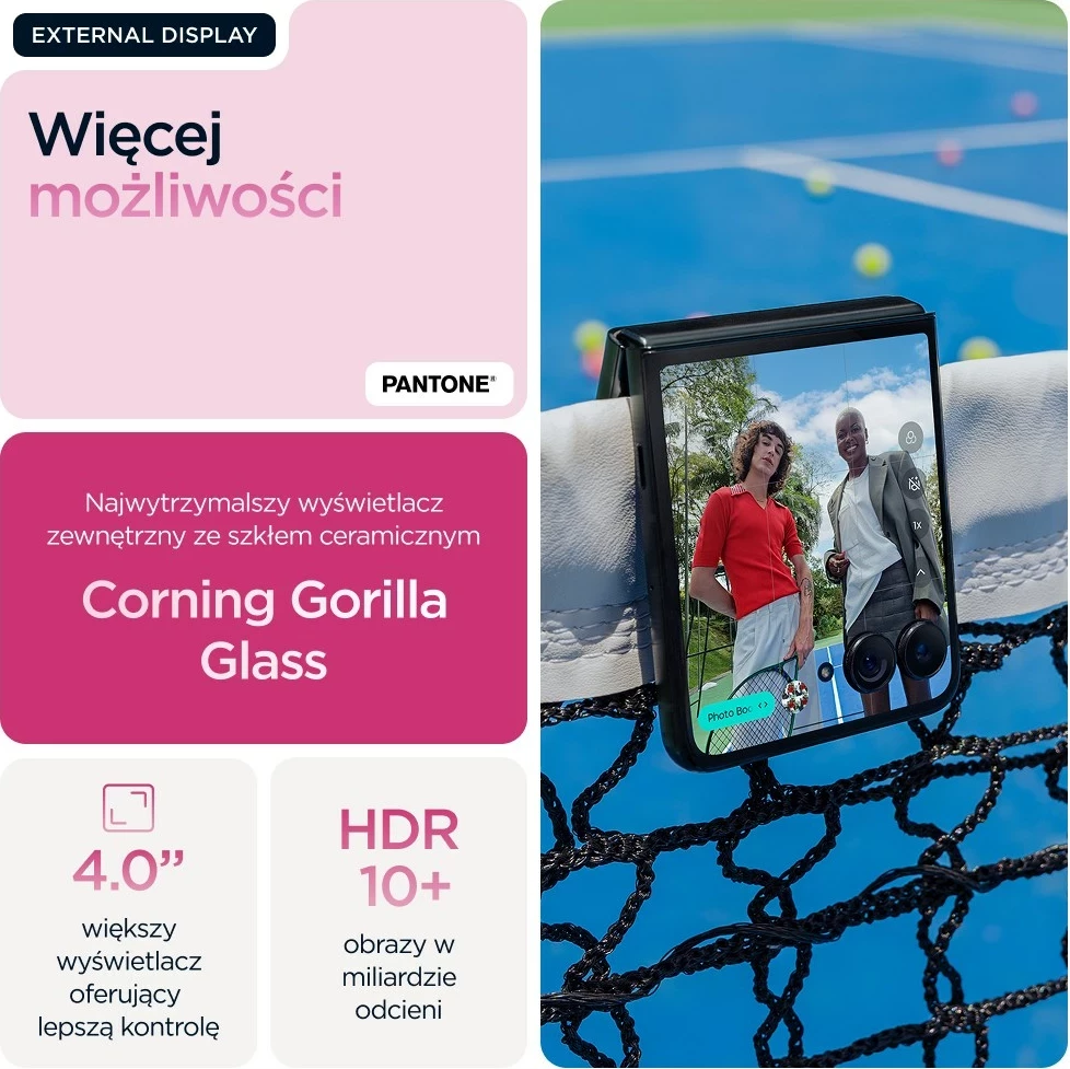 Zložljiv pametni telefon, roža — Motorola razr 60 ultra, 16 GB RAM, 512 GB