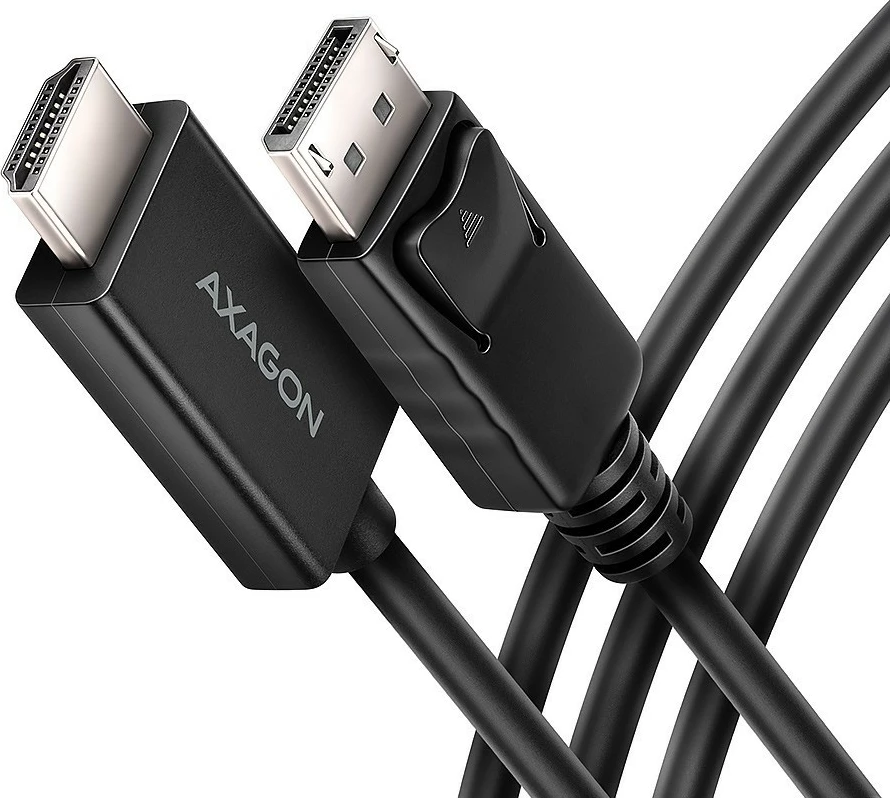 Aktivni kabel/adapter DisplayPort na HDMI AXAGON RVD-HI20C2, 1,8 m, 4K/60 Hz, črn