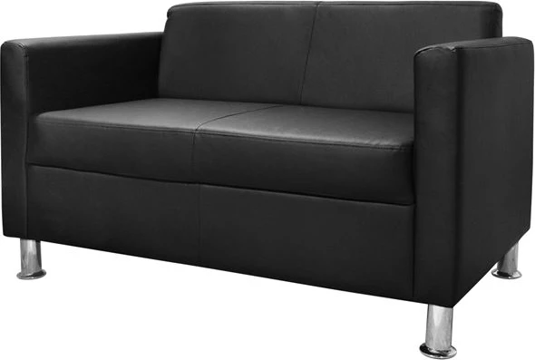 Sedežna garnitura 2-sedežna Cubo PU črna FH3033.02 120x71x73cm