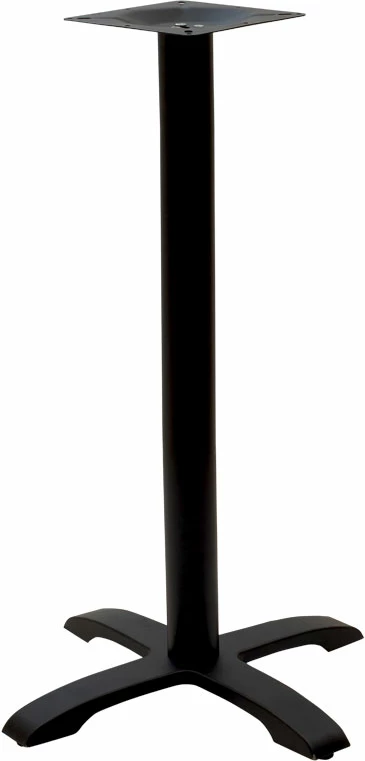 Podstavek barske mize, srednje višine, Poise, lito železo, štiri noge, črn, 62x62x94 cm