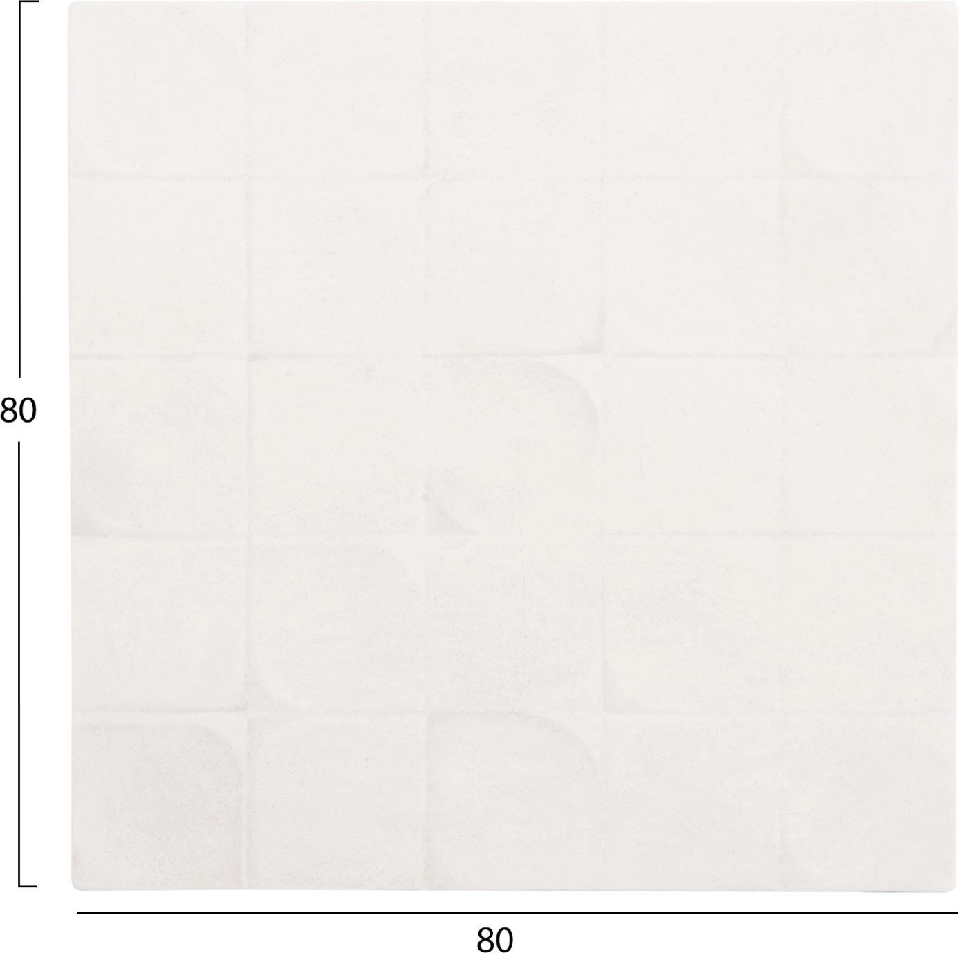 Stenski dekorativni panel kvadratne serije Santorini FH4516 MDF v barvi umazano bele 80x4.5(debelina)x80H cm