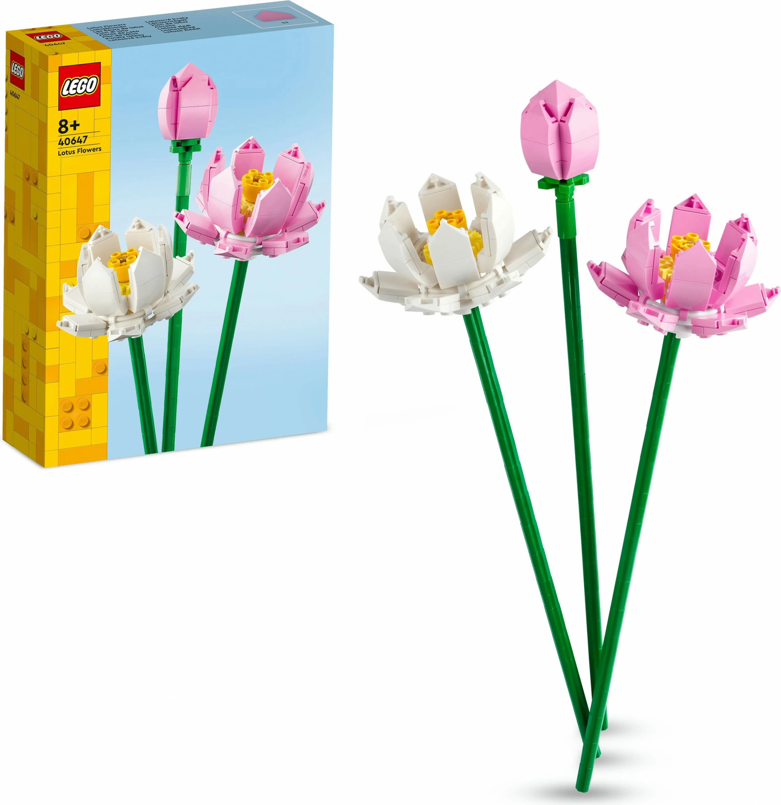 Set za sestavljanje Lotus Flowers, LEGO, 220 kosov, plastika, večbarven