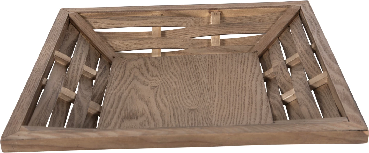Kvadraten pladenj za serviranje FH4229, borov les in MDF, 36x36x6 cm