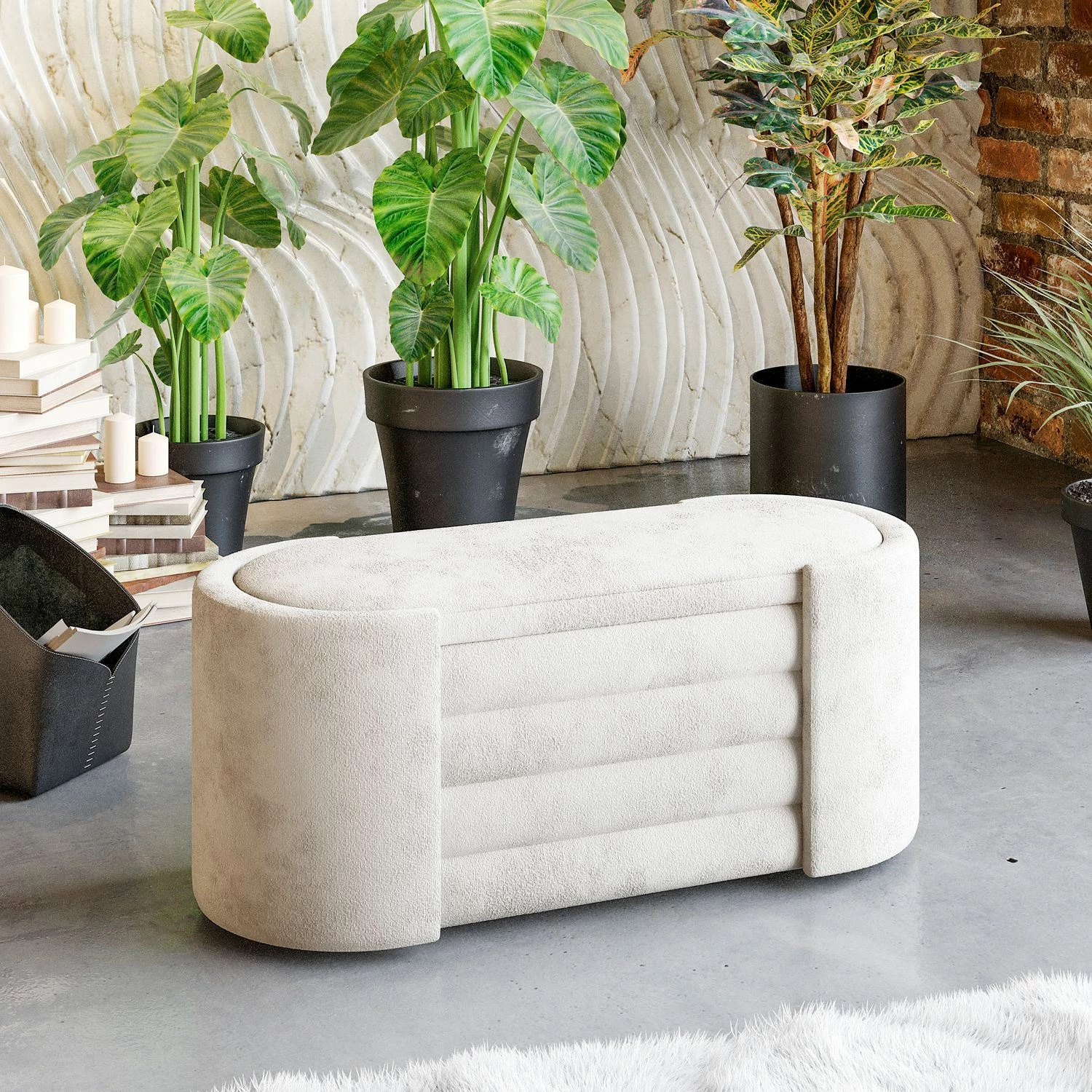 Klupa Atelier del Sofa Rosa Boxed, kremna